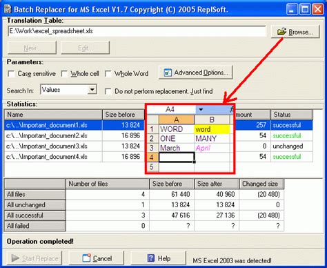 Batch XLS and XLSX