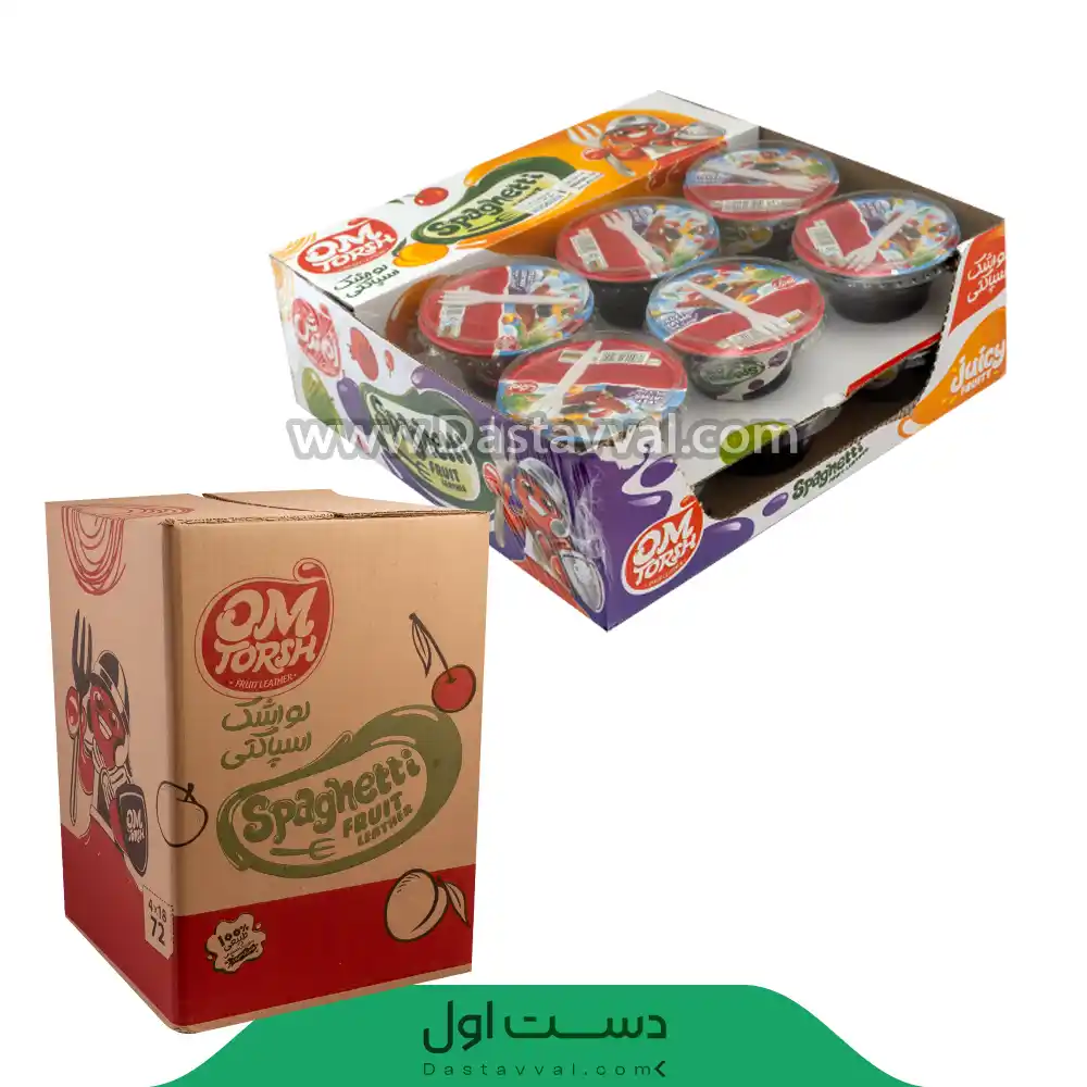لواشک کاسه ای اسپاگتی شیره دار