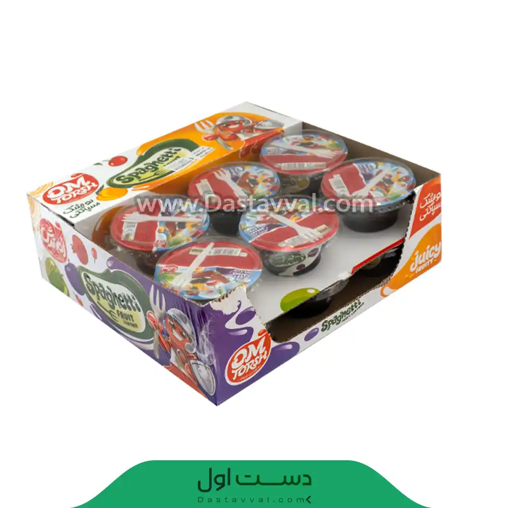 لواشک کاسه ای اسپاگتی شیره دار 18 تایی