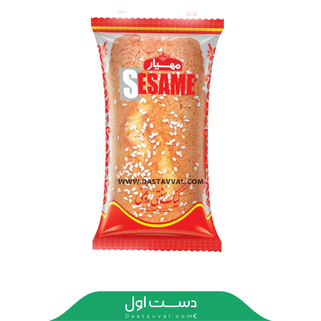 کیک صبحانه سنتی با تزئین کنجد مهیار