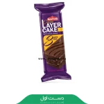 کیک سه لایه با کرم کاکائو و کرم شیری با روکش شکلات مهیار