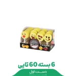 آبنبات استيکرز بال قیز 6 بسته 60عددی