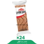 کیک دولایه وانیلی با کرم کاکائویی (شفاف) مهیار _ ۲۴ عدد