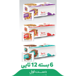 کلوچه کوکی در سه طعم(گردو کشمش - ساده تکه های شکلات - کاکائویی) - کارتن ۱۲ عددی