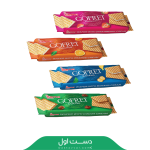 ویفرهای گوفرت ۱۶۰گرمی (توت فرنگی , پرتقالی , موزی , کاکائویی) درنا