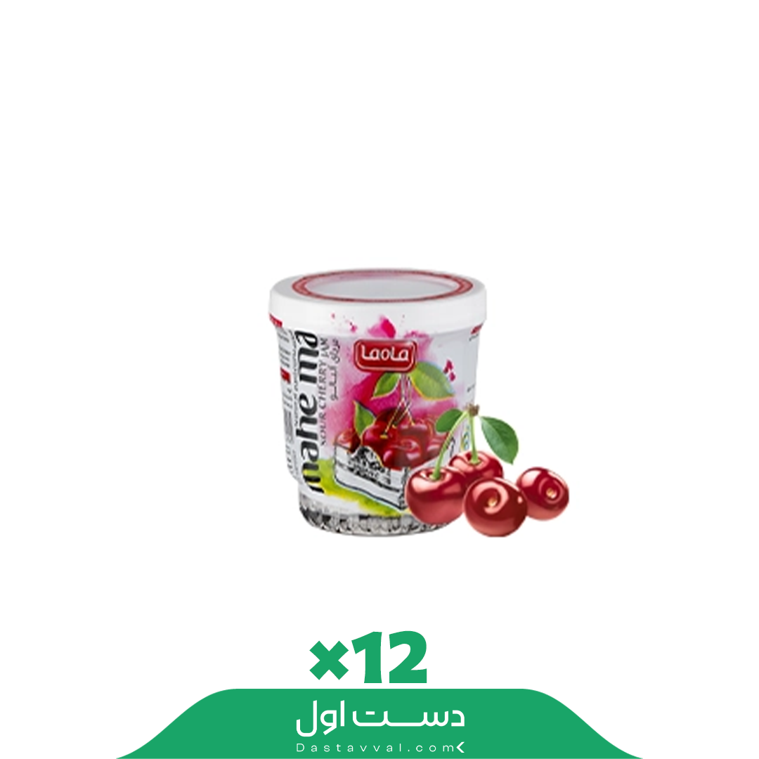 مربای آلبالو لیوانی ماه ما کارتن 12تایی