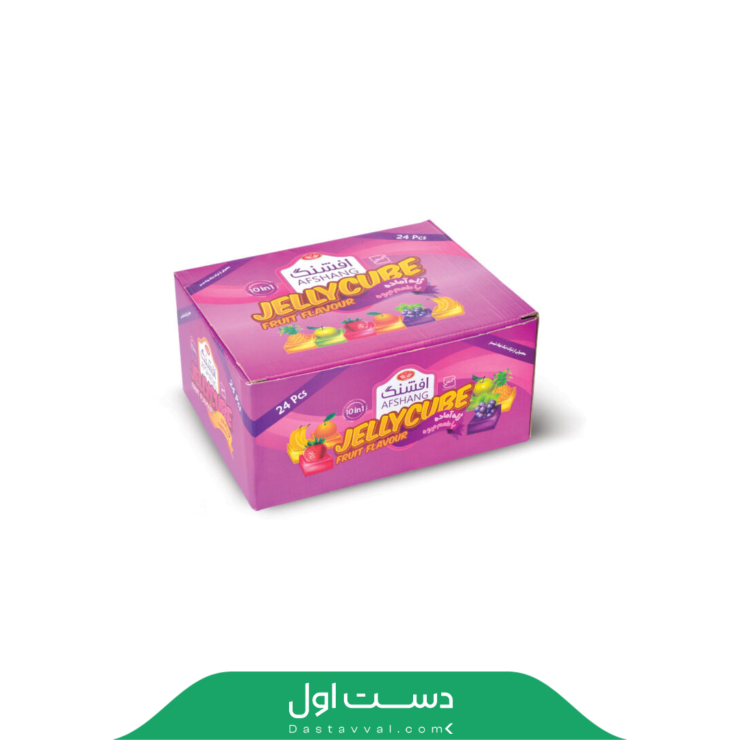 ژله ورقه ای مکعبی افشنگ 24تایی