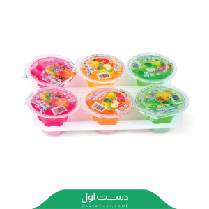 ژله 2 رنگ افشنگ 6تایی