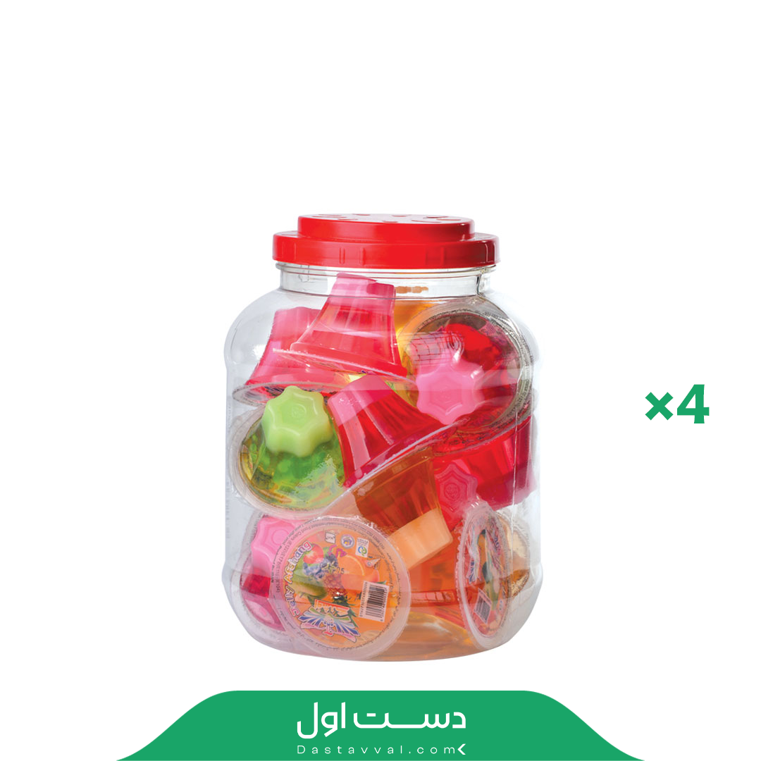 ژله 2 رنگ دربدار افشنگ کارتن 4تایی