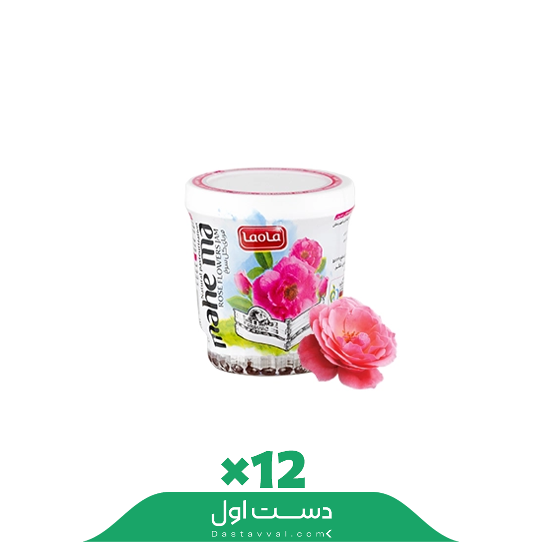 مربای گل محمدی لیوانی ماه ما کارتن 12تایی