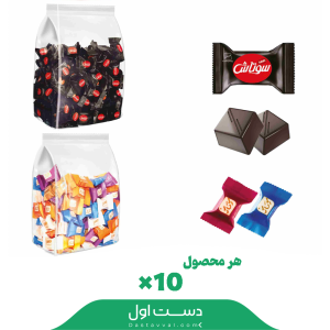 شکلات بالشتی سوتاش کارتن 10 تایی