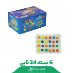 دراژه شکلاتی ورقه ای 24 حبه سوتاش کارتن 6 تایی