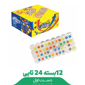 دراژه شکلاتی ورقه ای 44 حبه سوتاش کارتن 12 تایی